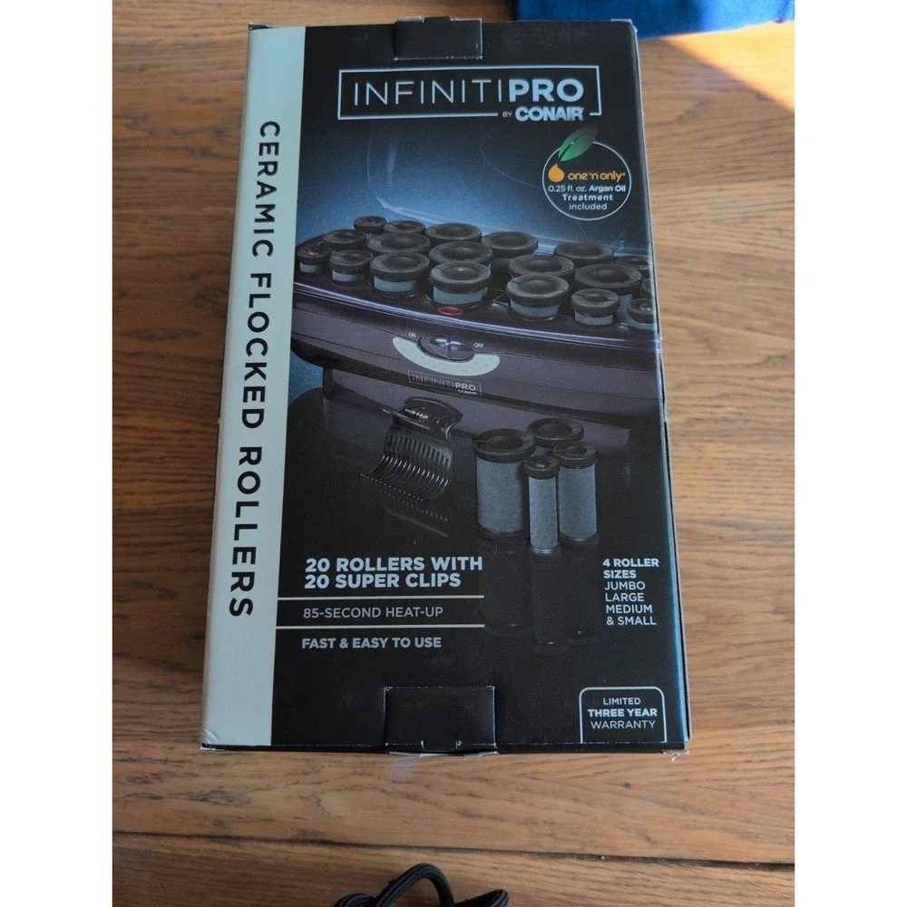 Conair Infiniti Pro Hot Rollers 20 Ceramic Flocked  Rollers Curlers Clips CHV27R